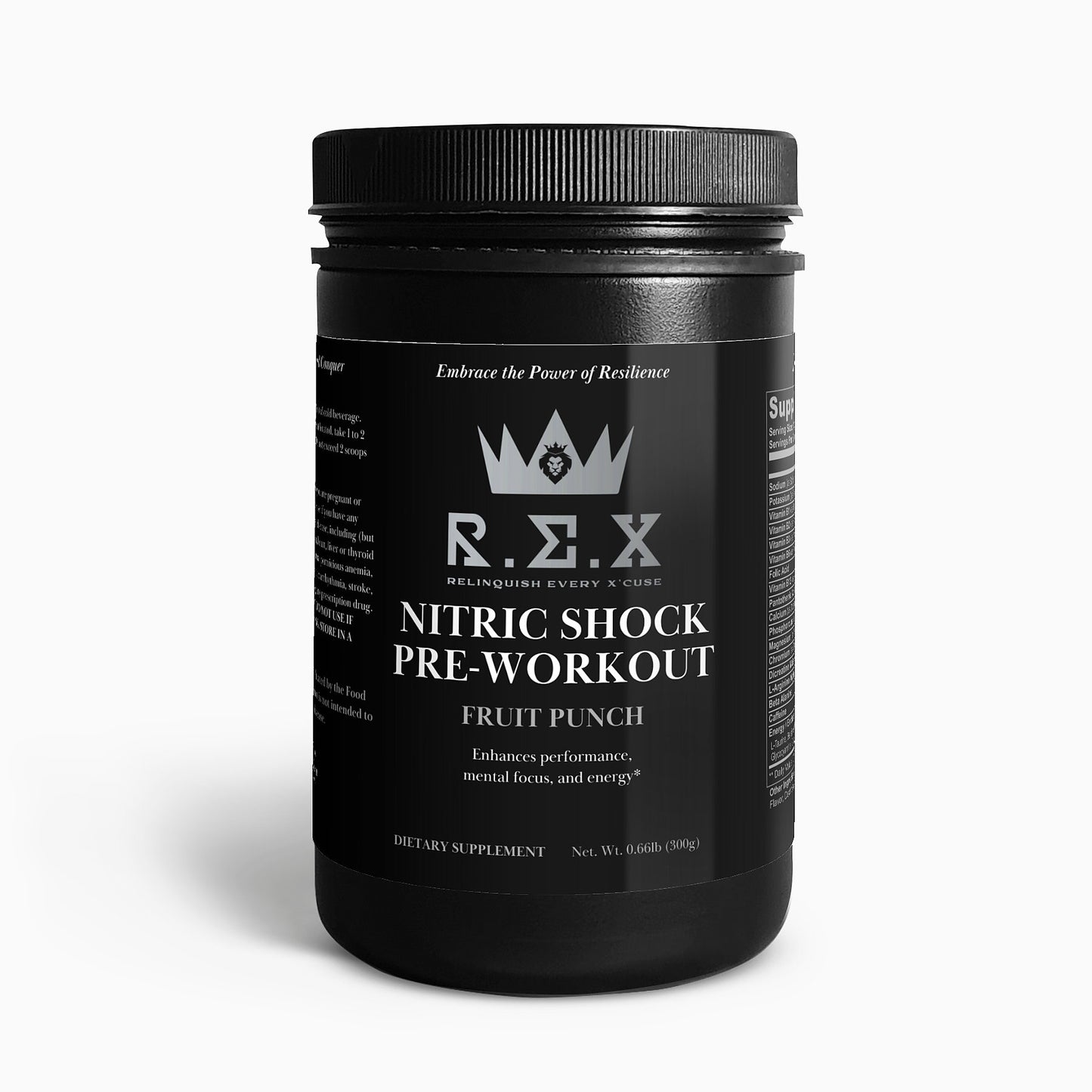 R.E.X - Nitric Shock Pre-Workout Powder (Fruit Punch)